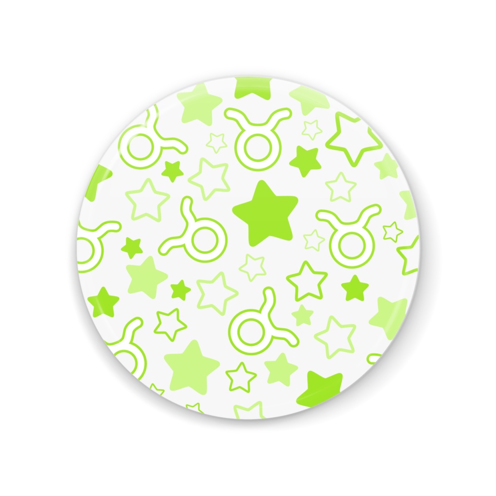 黄緑色のおうし座の缶ミラー