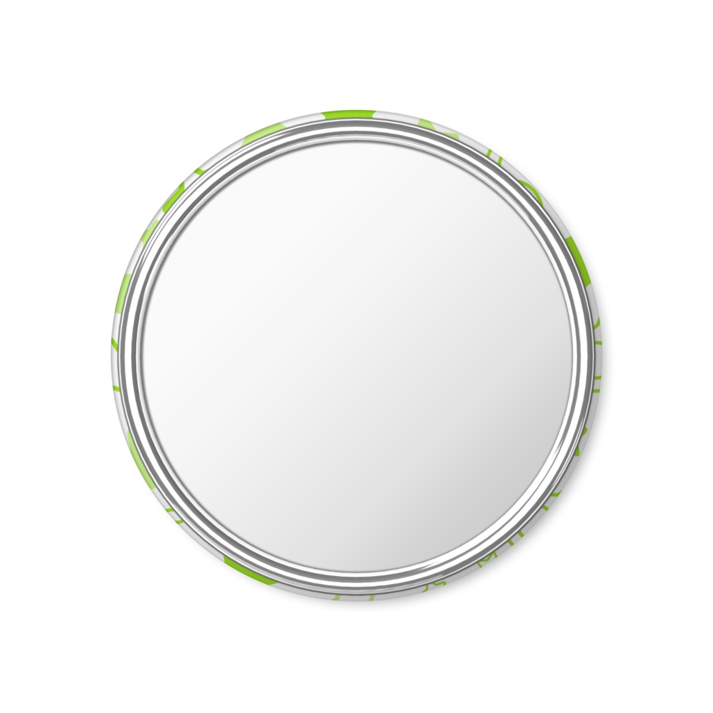 黄緑色のおうし座の缶ミラー