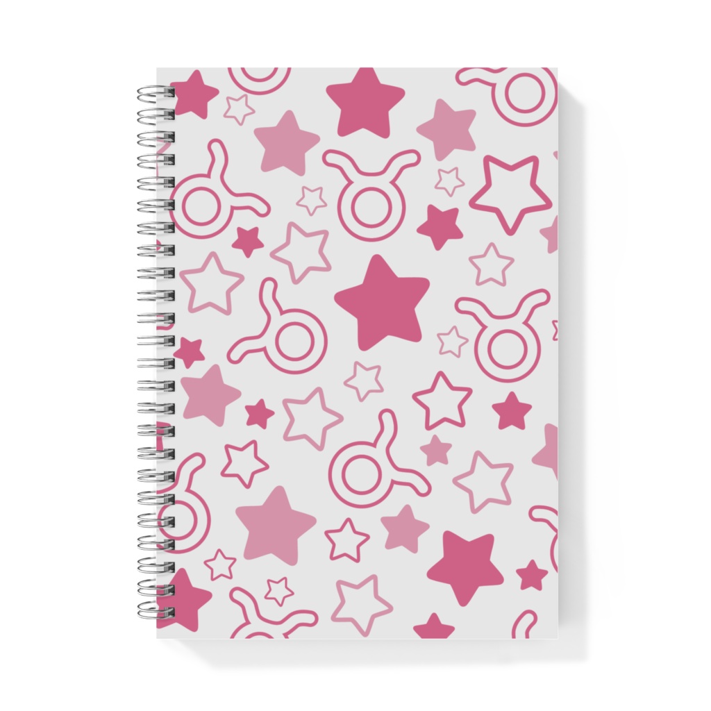 ピンク色のおうし座のノート
