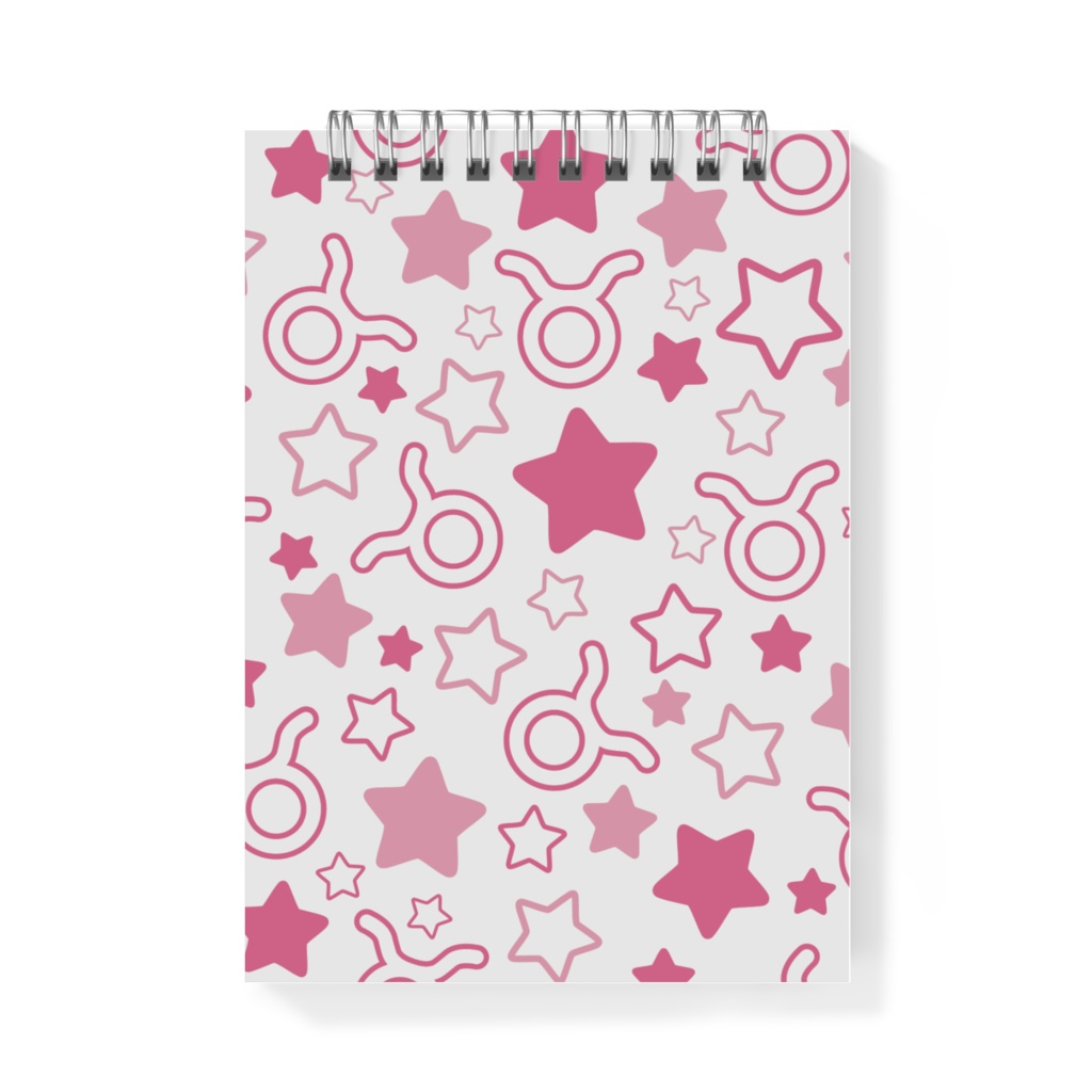 ピンク色のおうし座のメモ帳