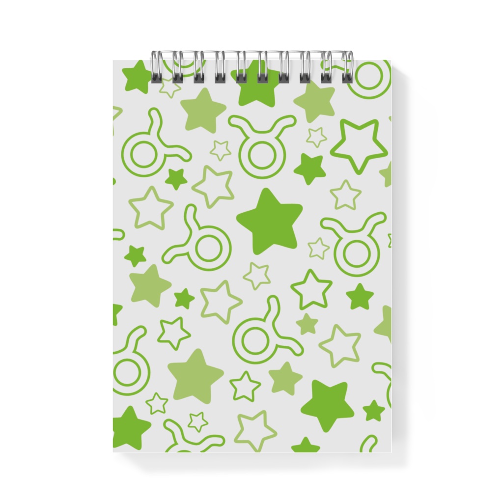 黄緑色のおうし座のメモ帳