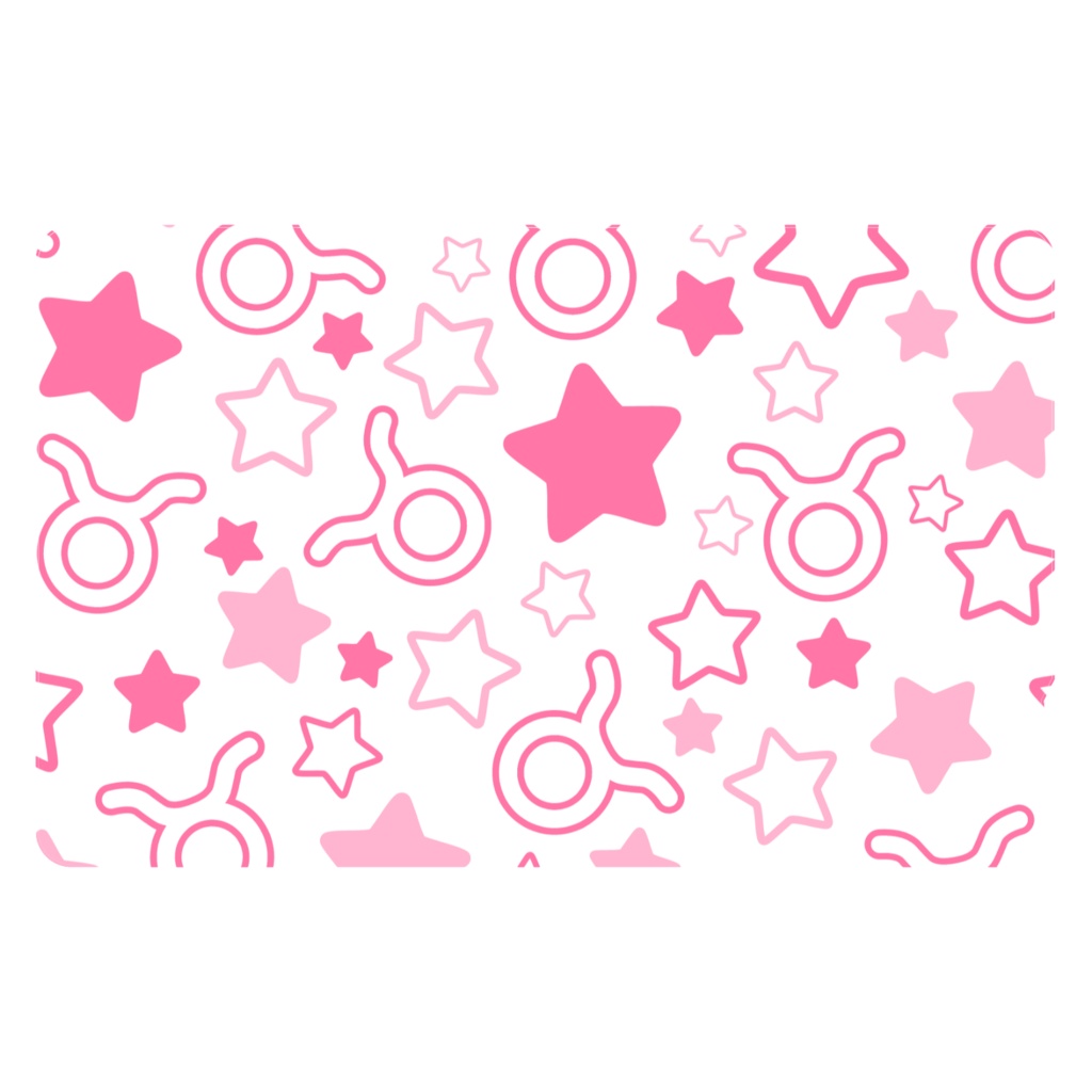 ピンク色のおうし座のICカードステッカー