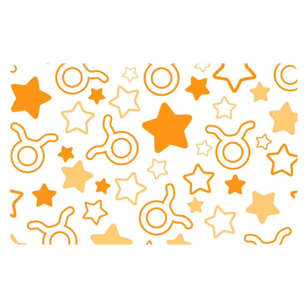 オレンジ色のおうし座のICカードステッカー