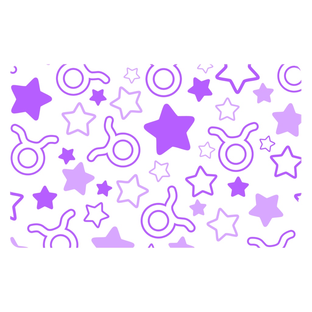 紫色のおうし座のICカードステッカー