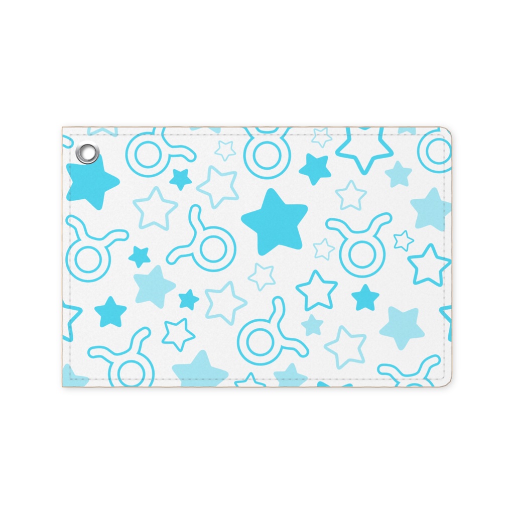 水色のおうし座のパスケース