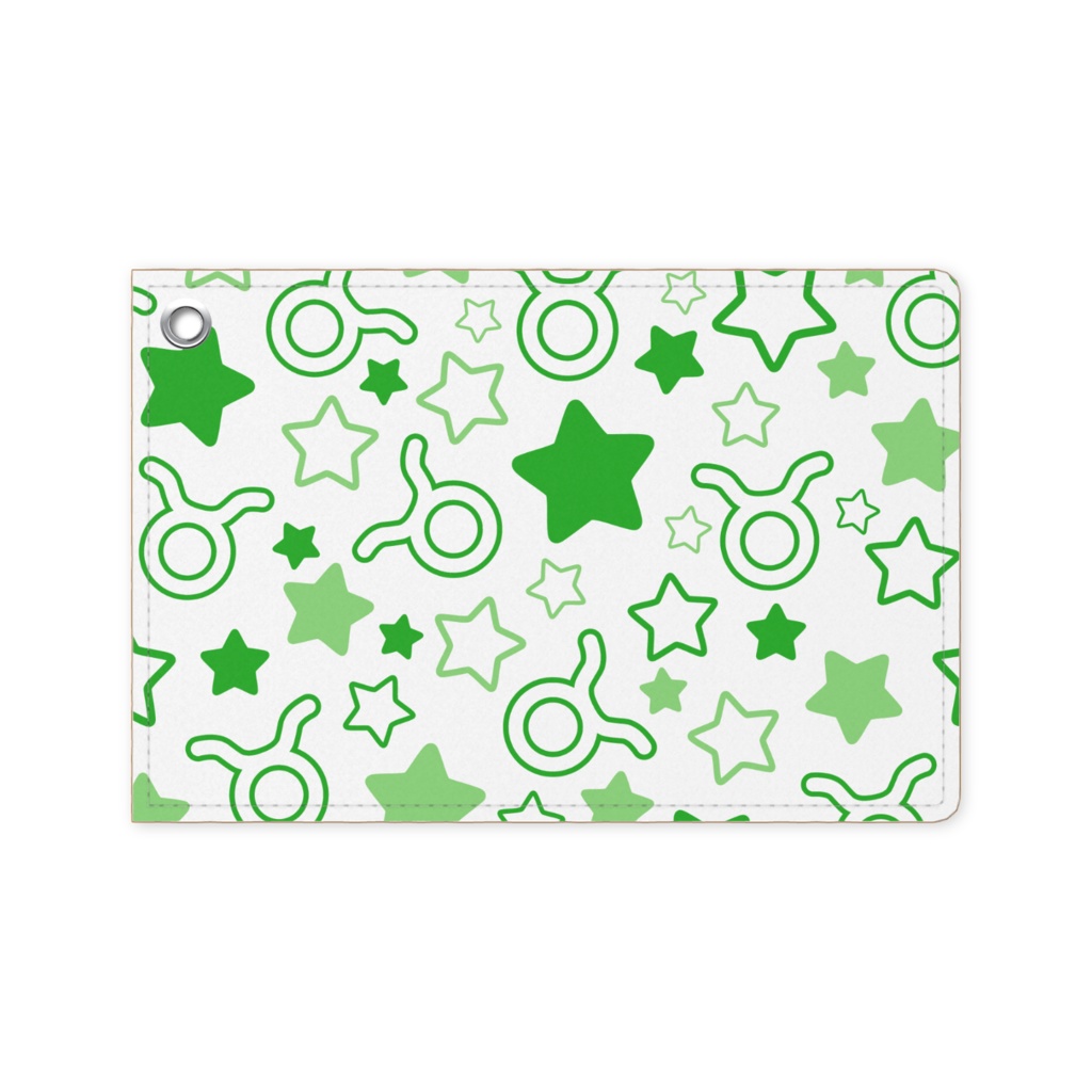 緑色のおうし座のパスケース