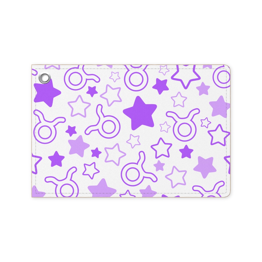 紫色のおうし座のパスケース