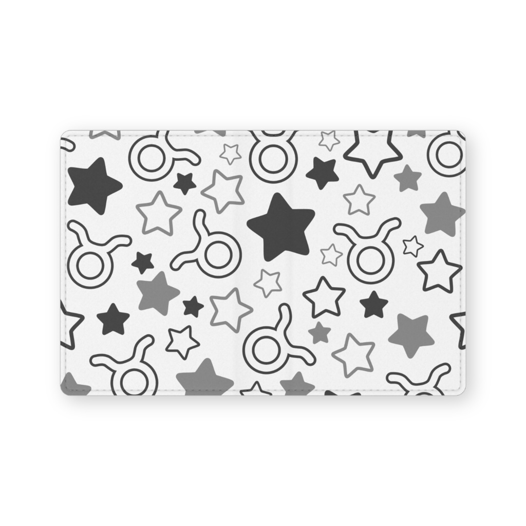 黒色のおうし座のレザー製名刺入れ