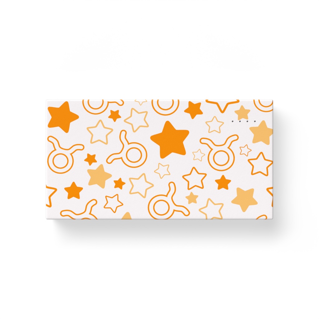 オレンジ色のおうし座のモバイルバッテリー