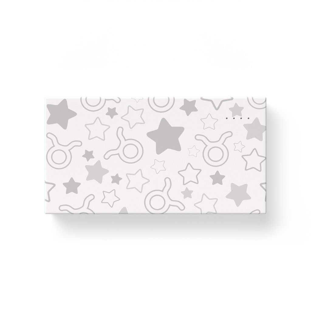 白色のおうし座のモバイルバッテリー