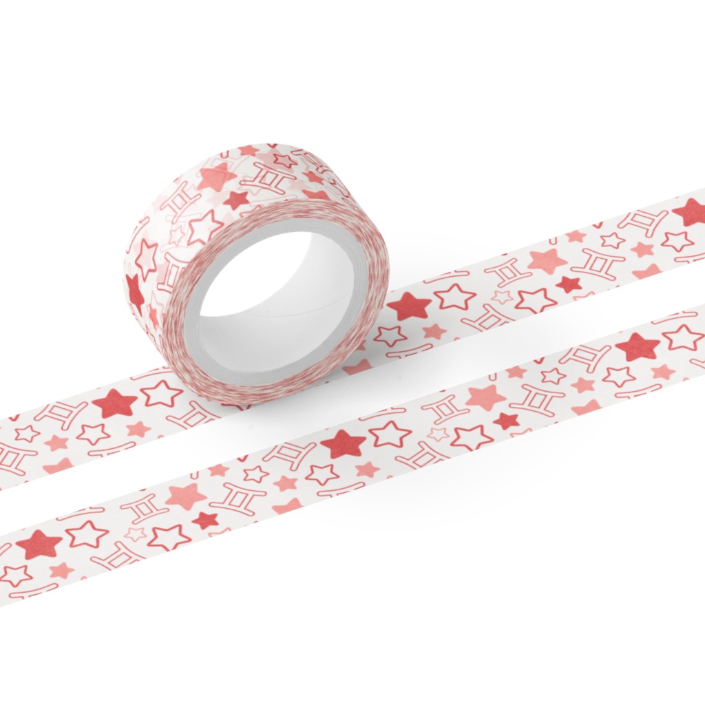赤色のふたご座のマスキングテープ