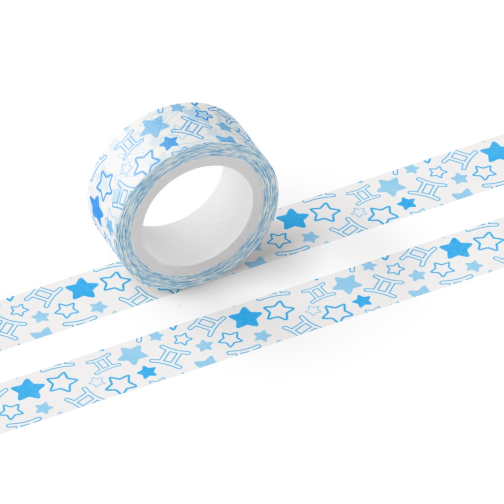 青色のふたご座のマスキングテープ