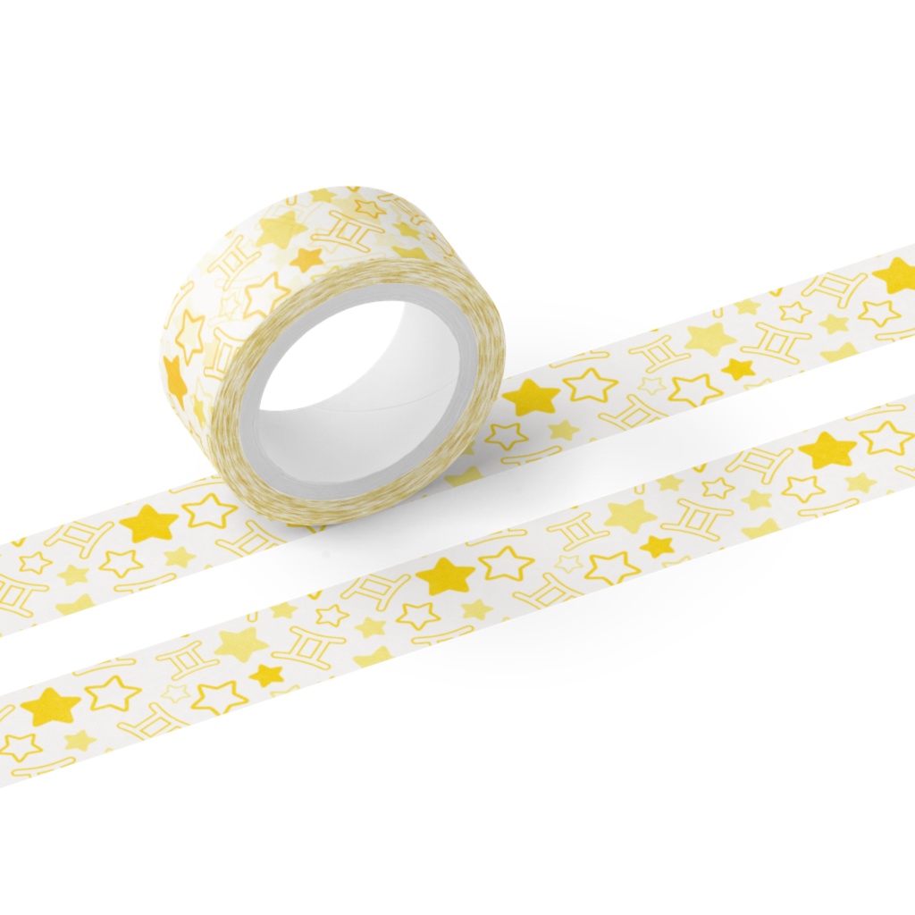 黄色のふたご座のマスキングテープ