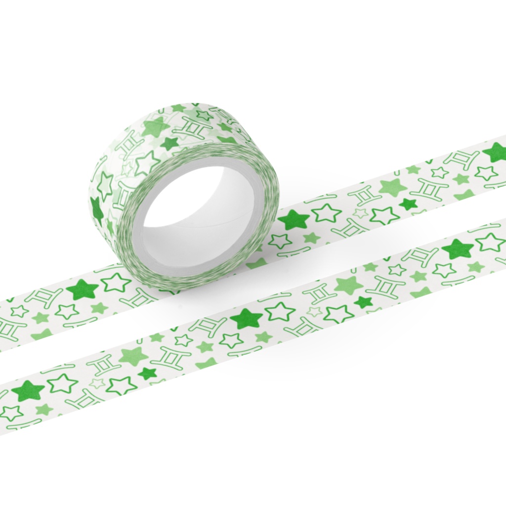 緑色のふたご座のマスキングテープ
