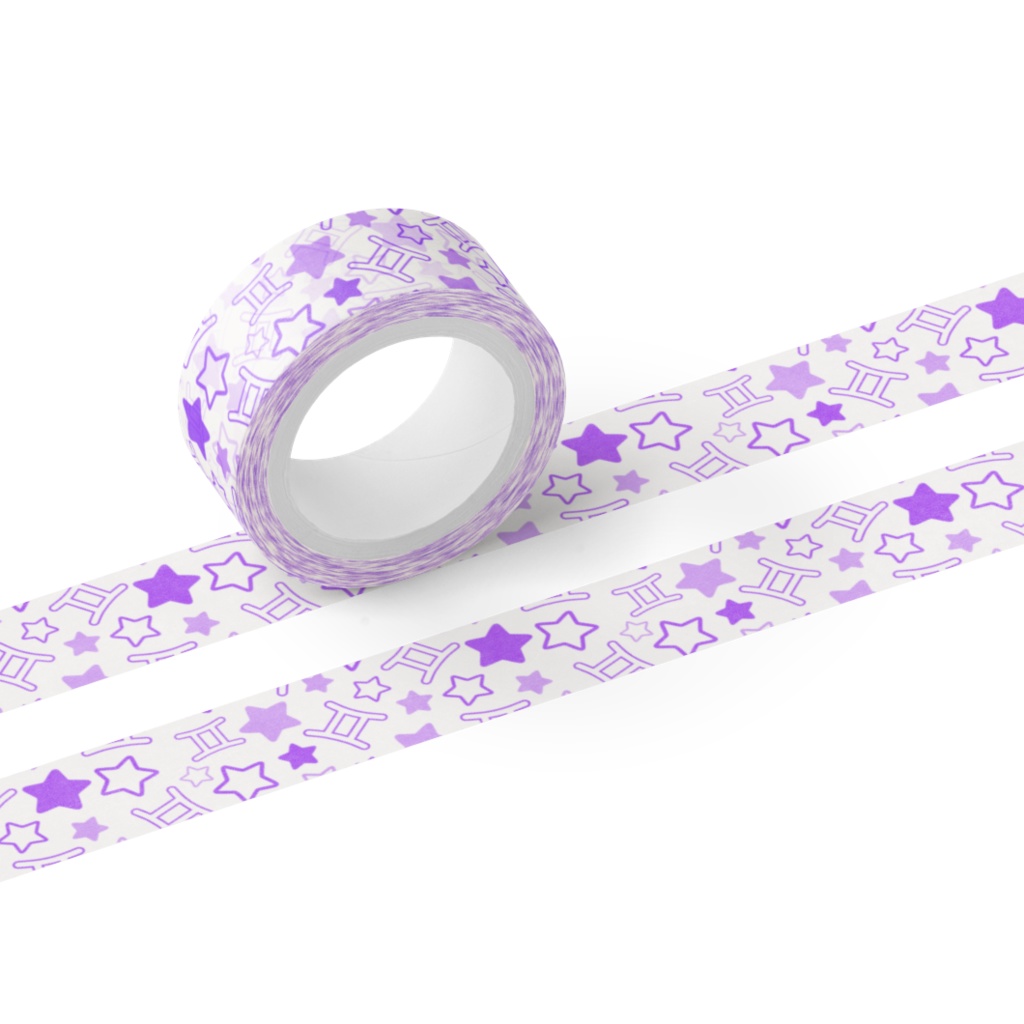 紫色のふたご座のマスキングテープ