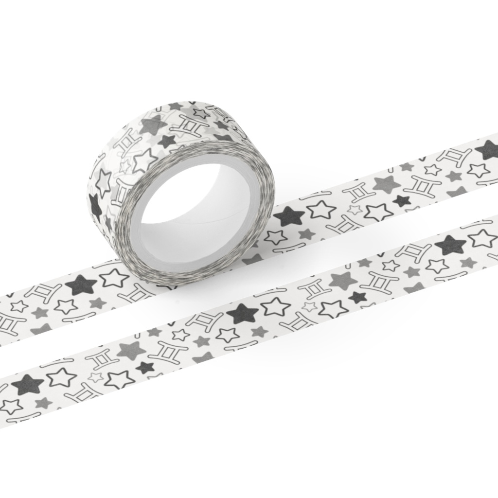 黒色のふたご座のマスキングテープ