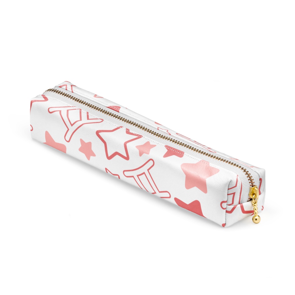 赤色のふたご座のペンケース