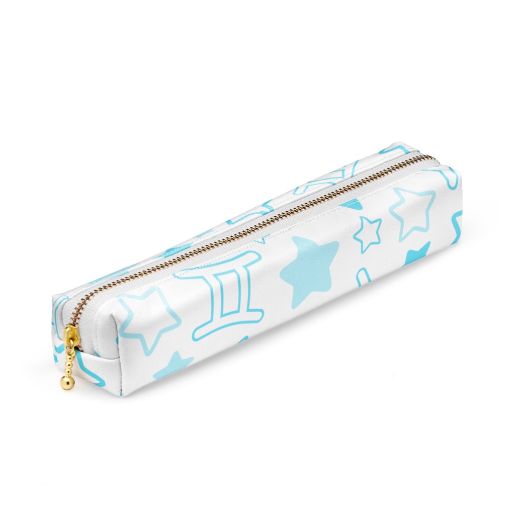 水色のふたご座のペンケース