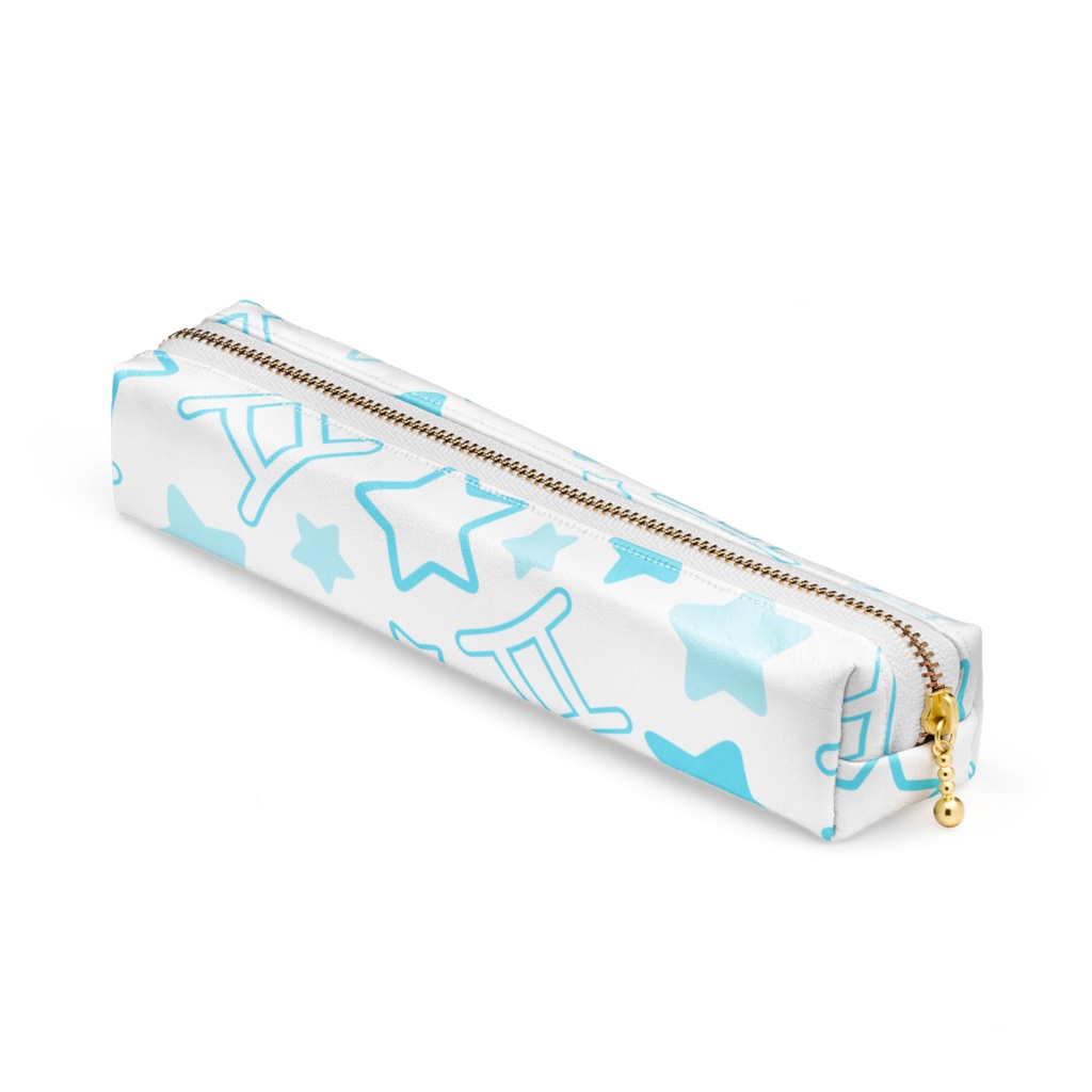 水色のふたご座のペンケース