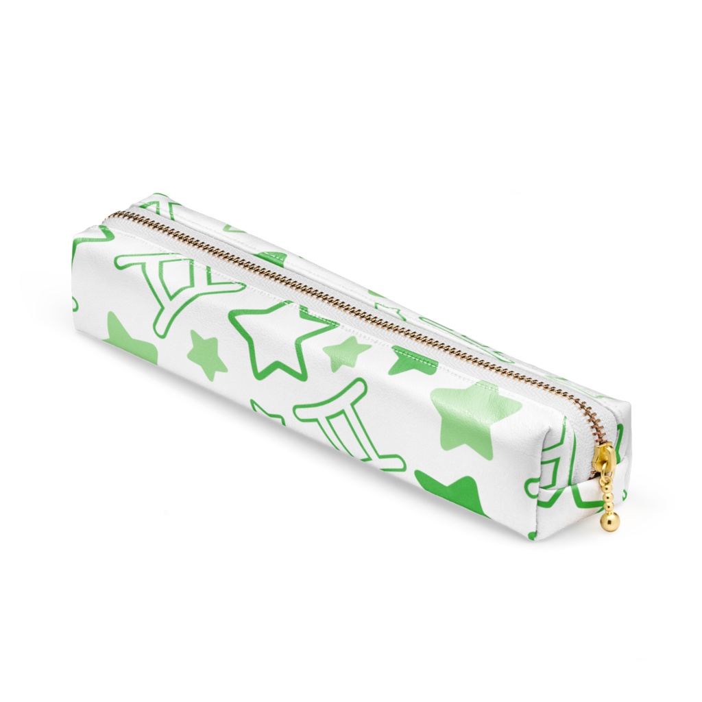 緑色のふたご座のペンケース