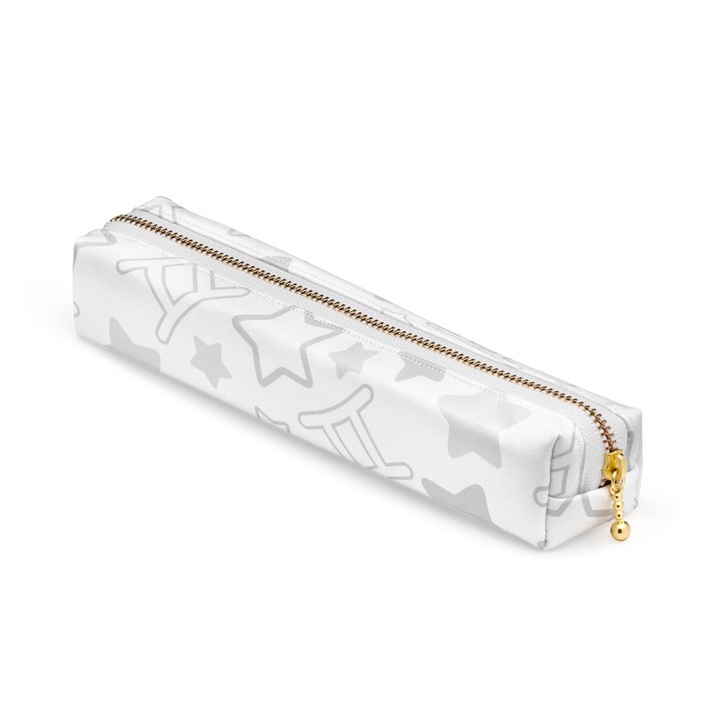 白色のふたご座のペンケース