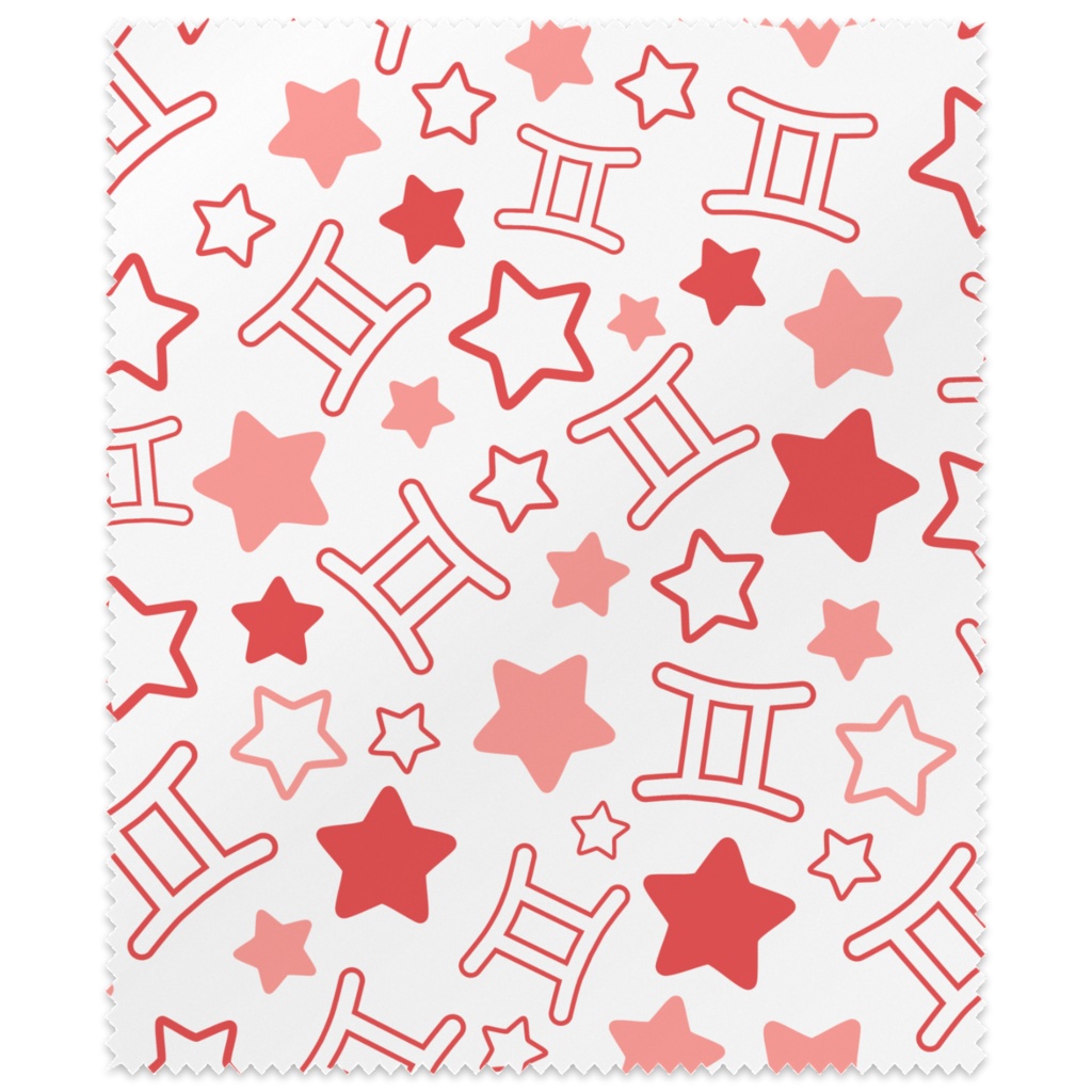 赤色のふたご座のメガネ拭き