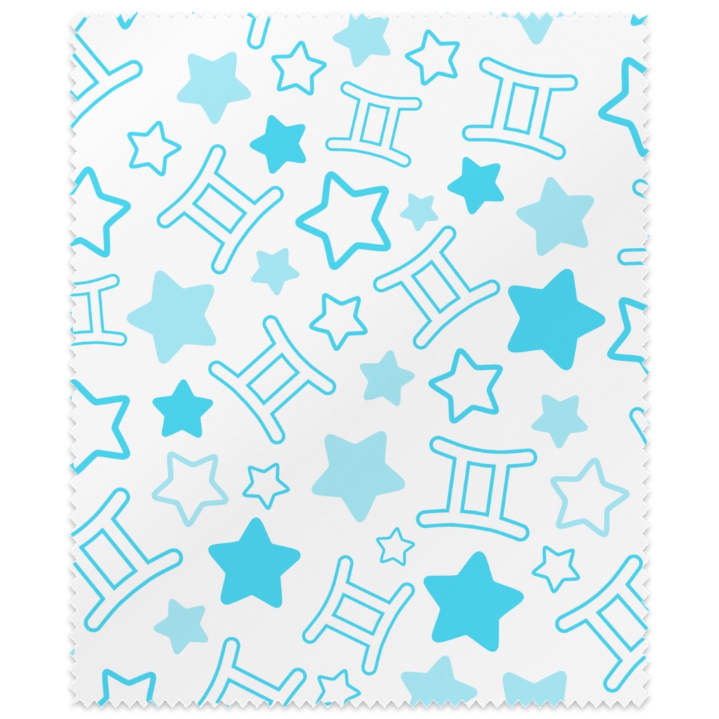 水色のふたご座のメガネ拭き