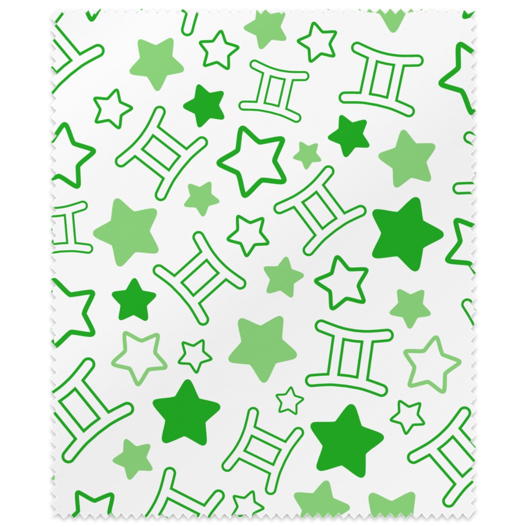 緑色のふたご座のメガネ拭き