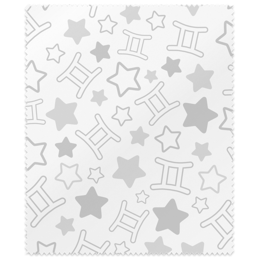 白色のふたご座のメガネ拭き