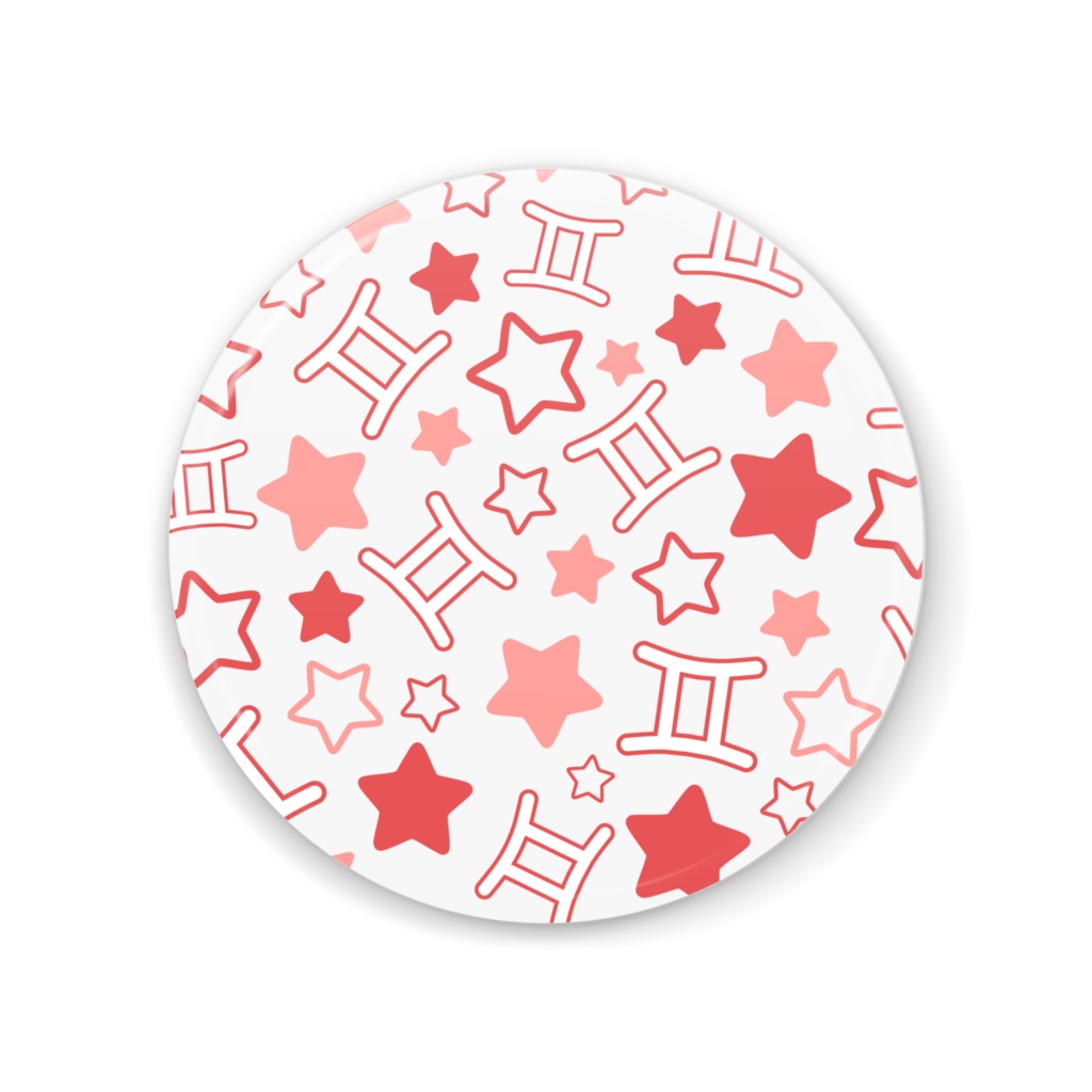 赤色のふたご座の缶ミラー