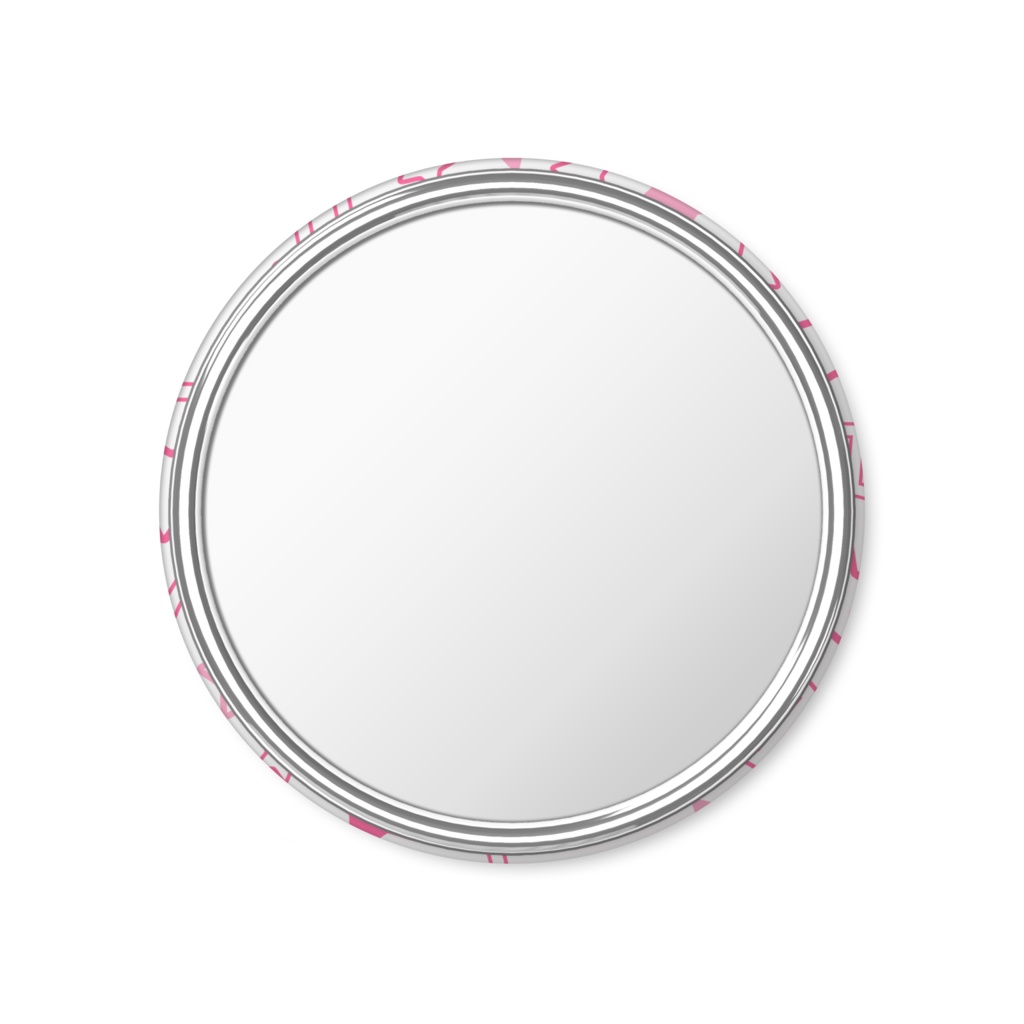 ピンク色のふたご座の缶ミラー