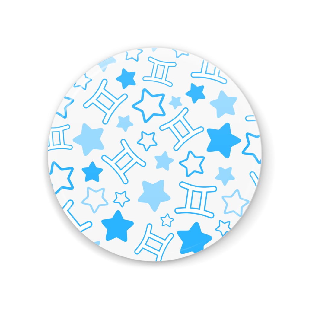 青色のふたご座の缶ミラー