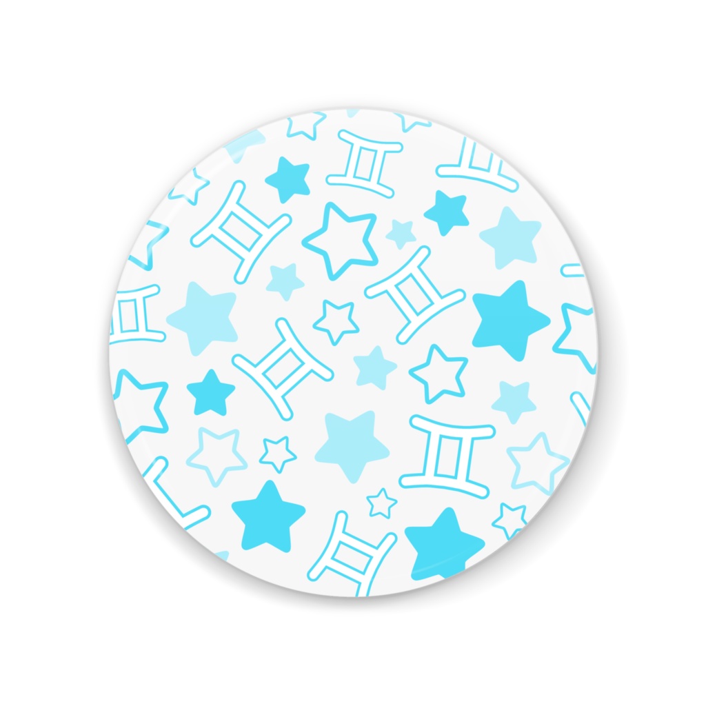 水色のふたご座の缶ミラー