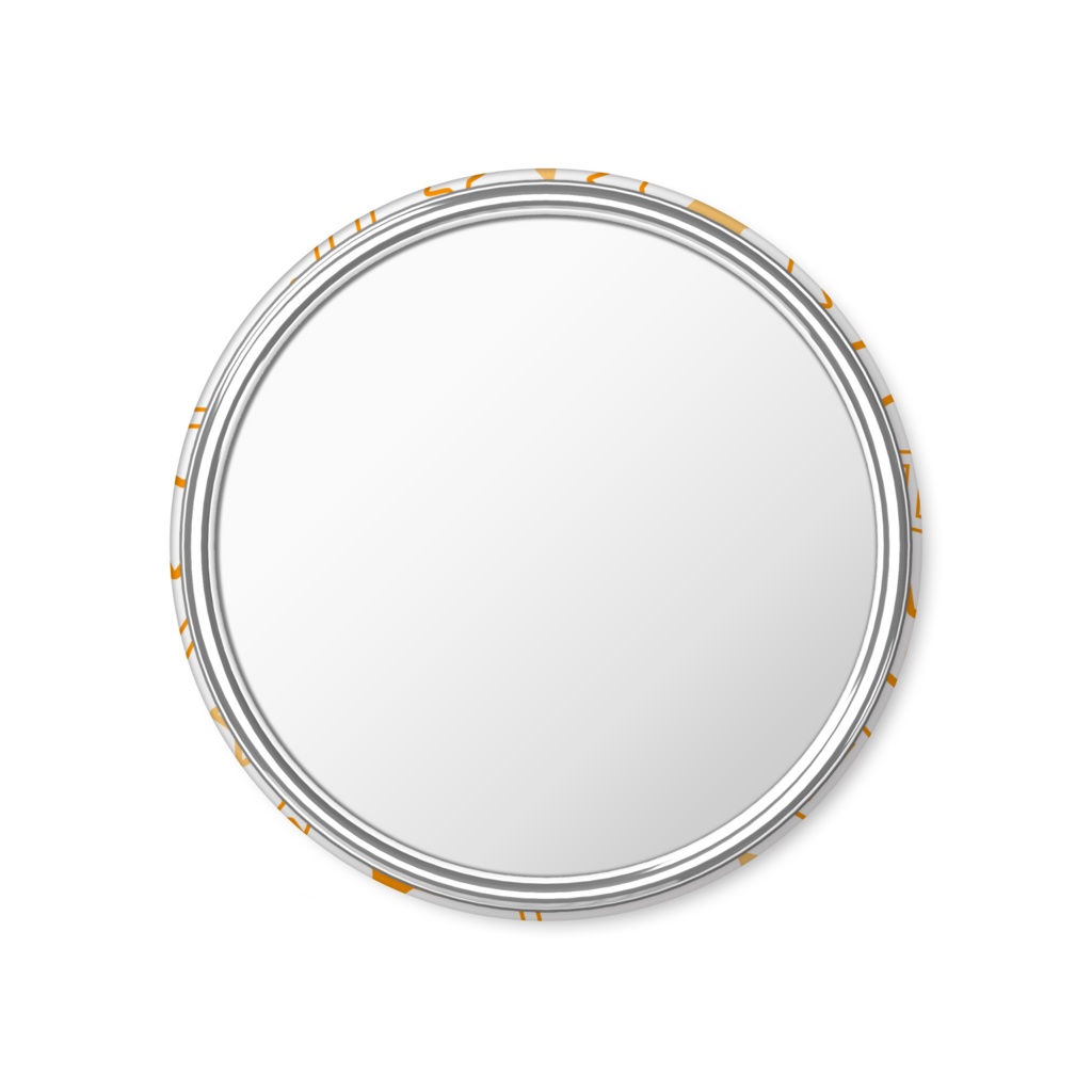 オレンジ色のふたご座の缶ミラー