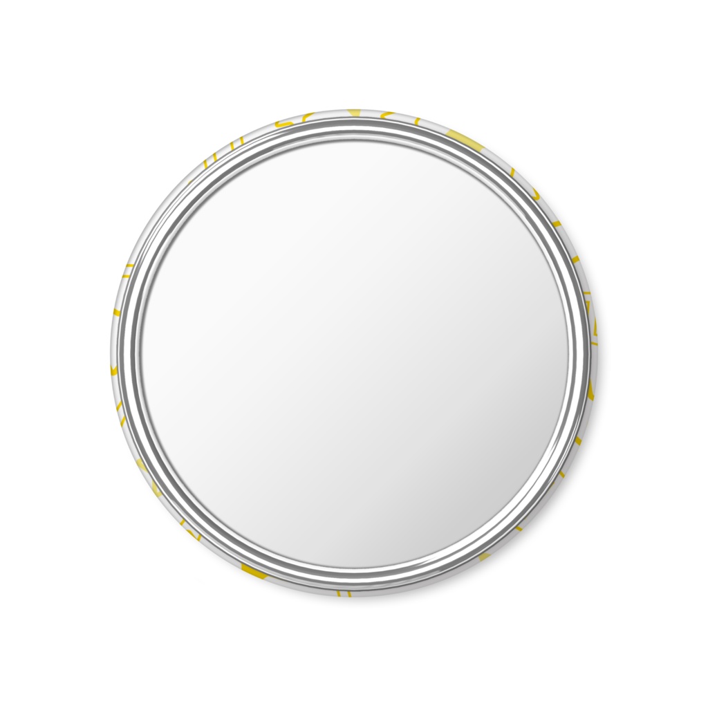 黄色のふたご座の缶ミラー