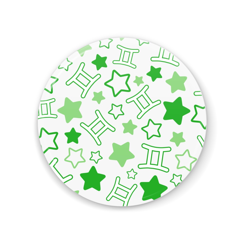 緑色のふたご座の缶ミラー