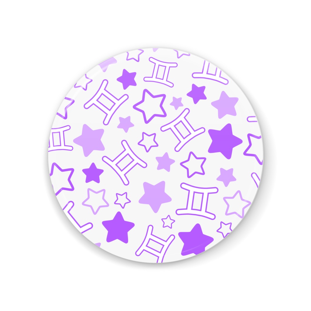 紫色のふたご座の缶ミラー