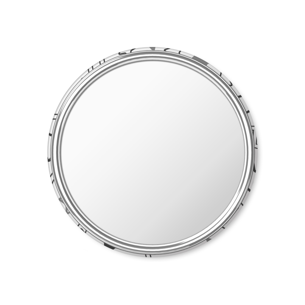 黒色のふたご座の缶ミラー