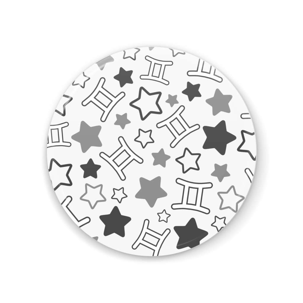 黒色のふたご座の缶ミラー