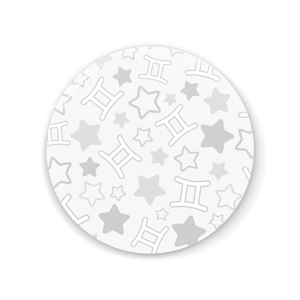 白色のふたご座の缶ミラー