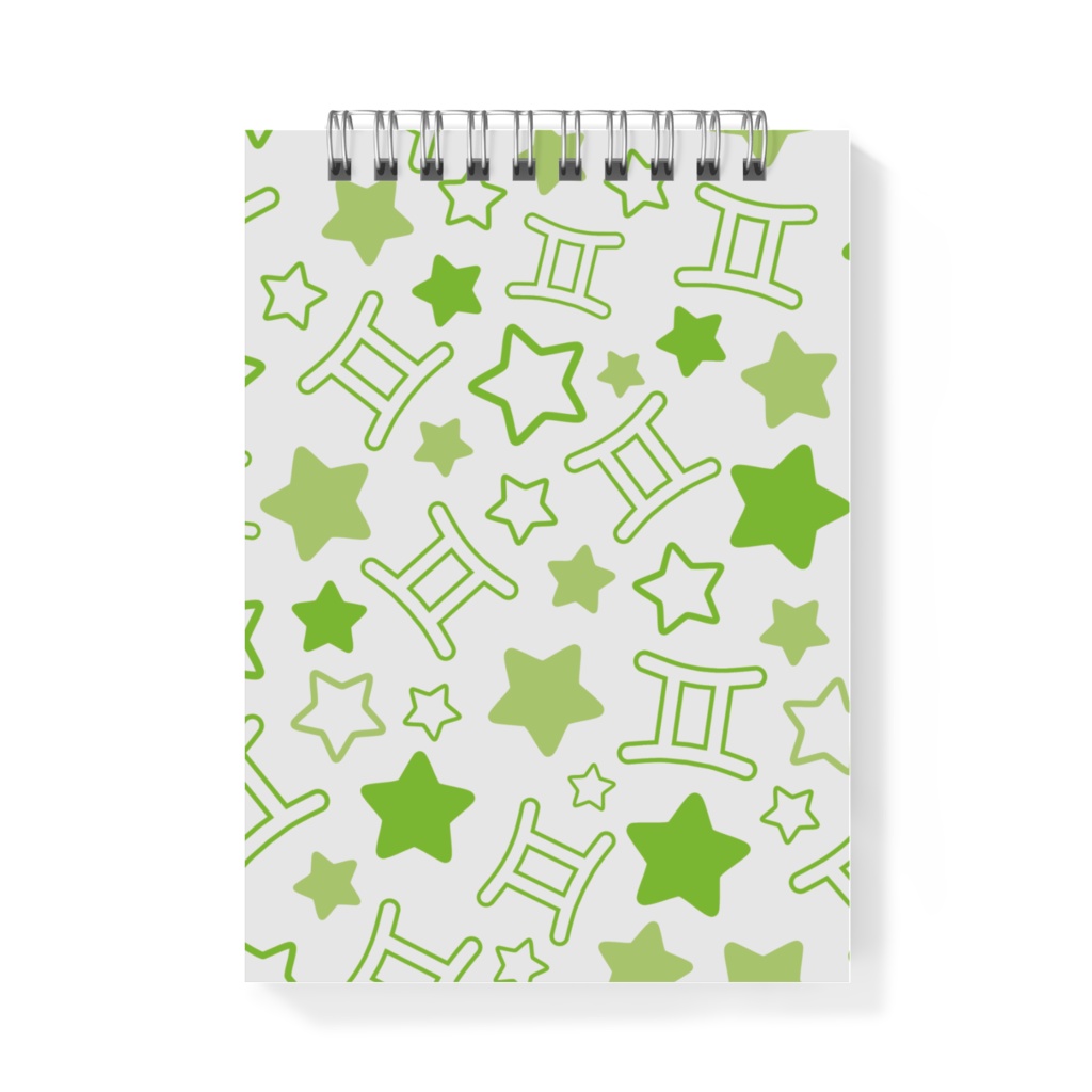 黄緑色のふたご座のメモ帳