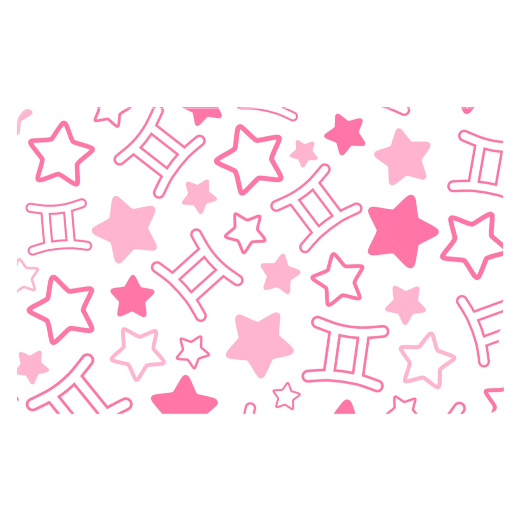 ピンク色のふたご座のICカードステッカー