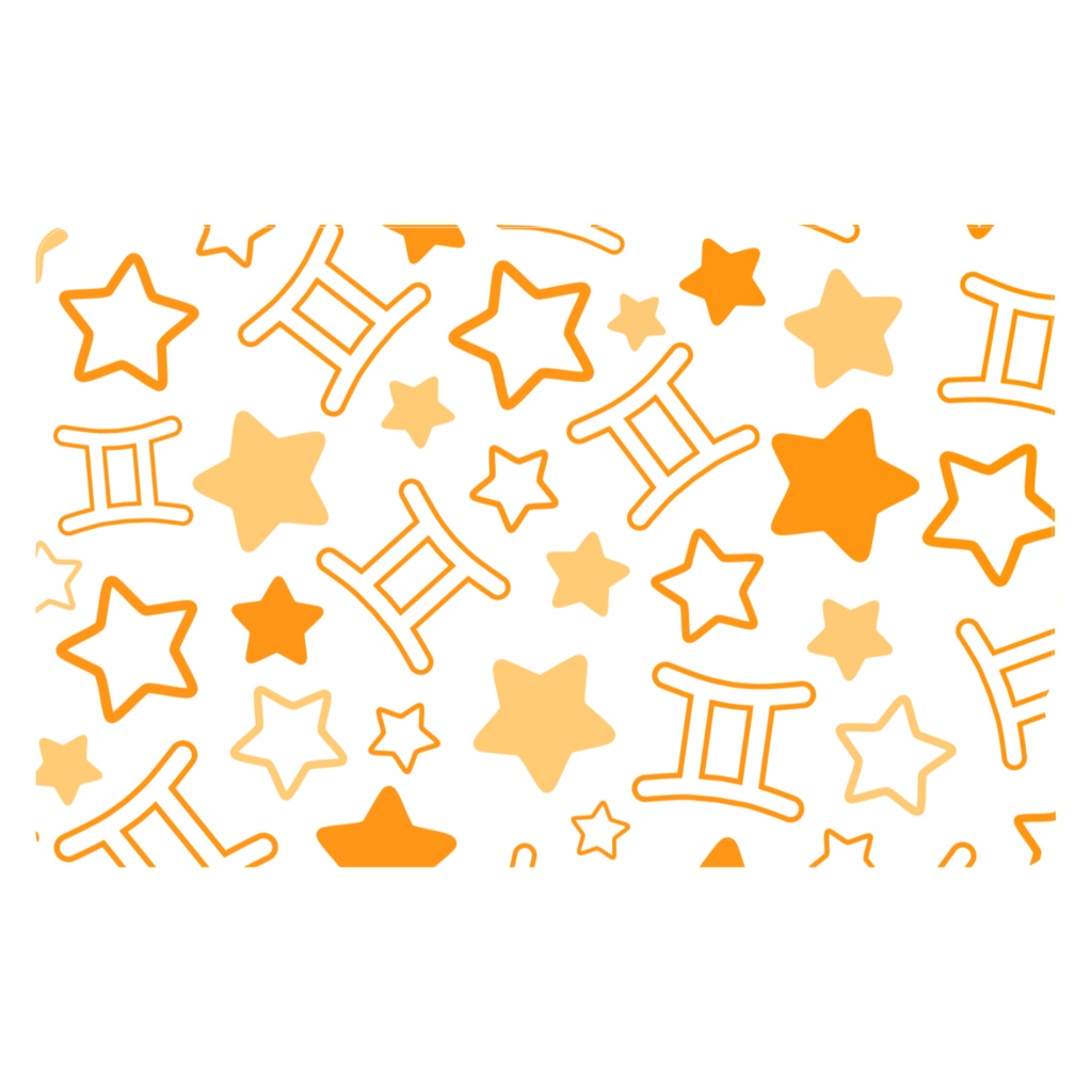 オレンジ色のふたご座のICカードステッカー