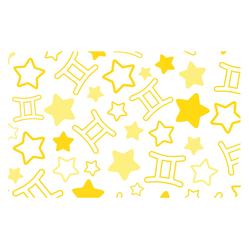 黄色のふたご座のICカードステッカー