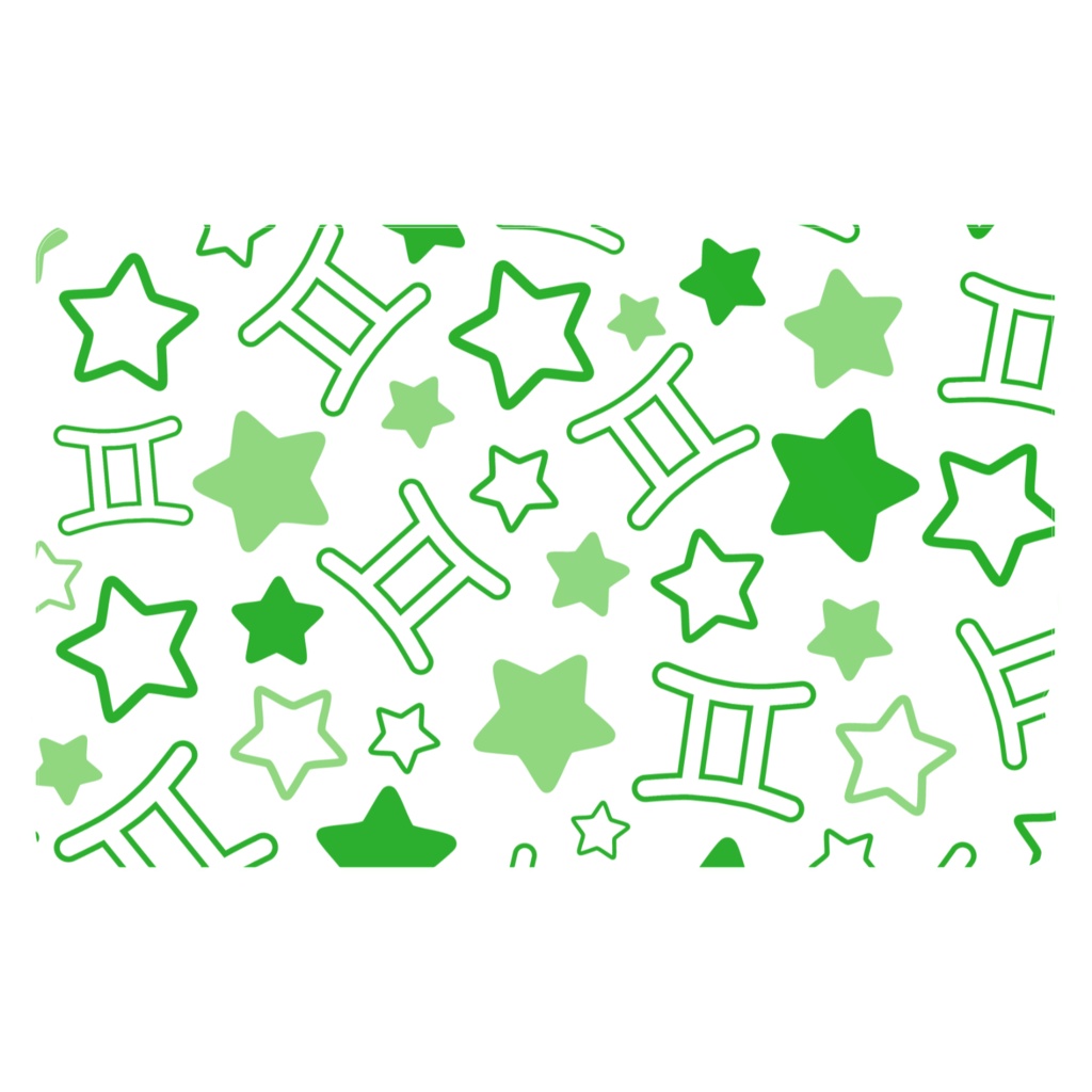 緑色のふたご座のICカードステッカー