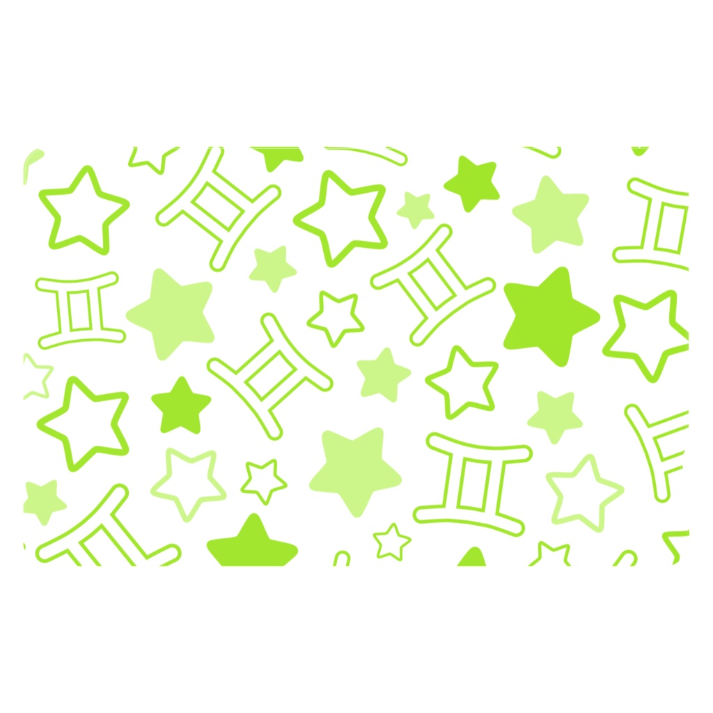 黄緑色のふたご座のICカードステッカー