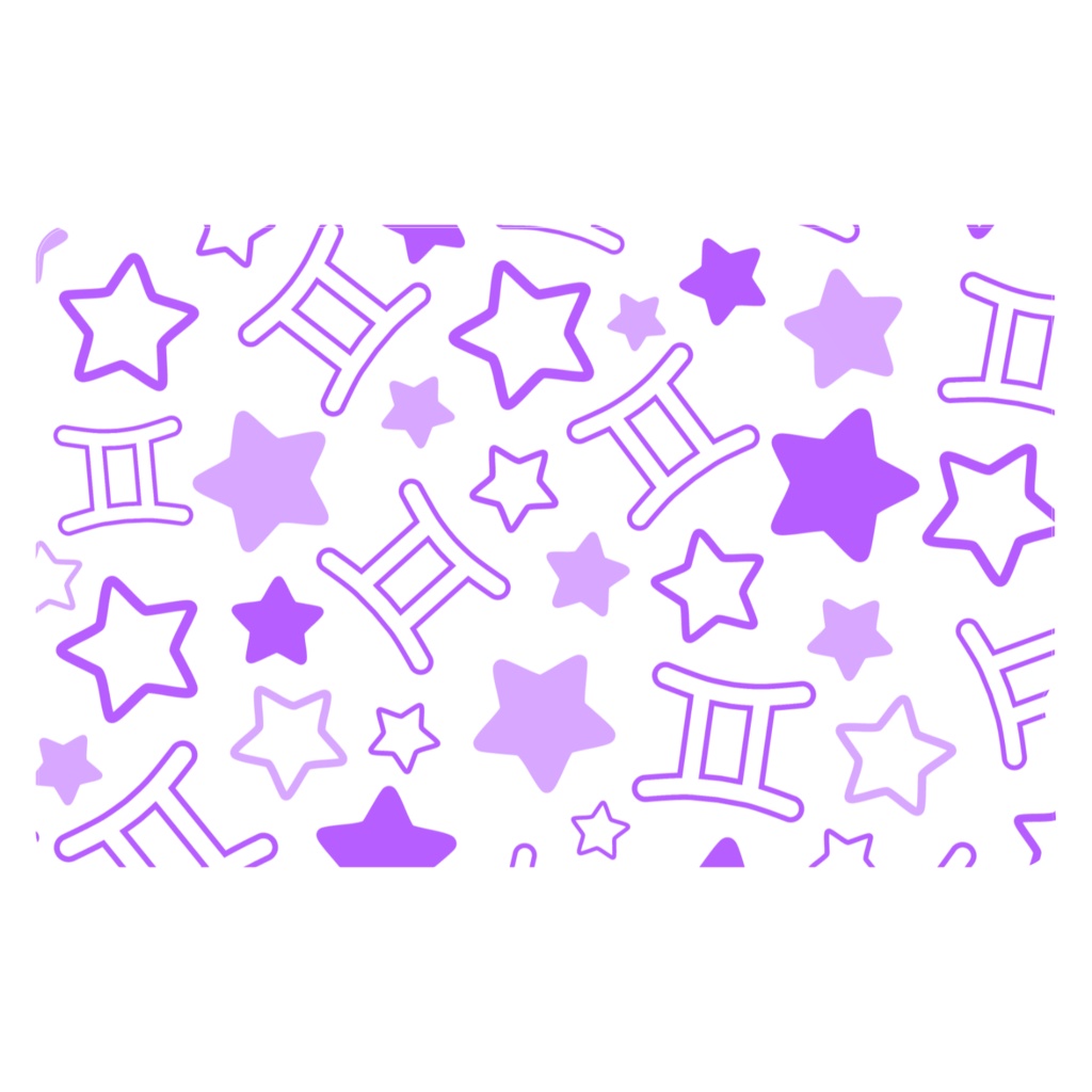 紫色のふたご座のICカードステッカー