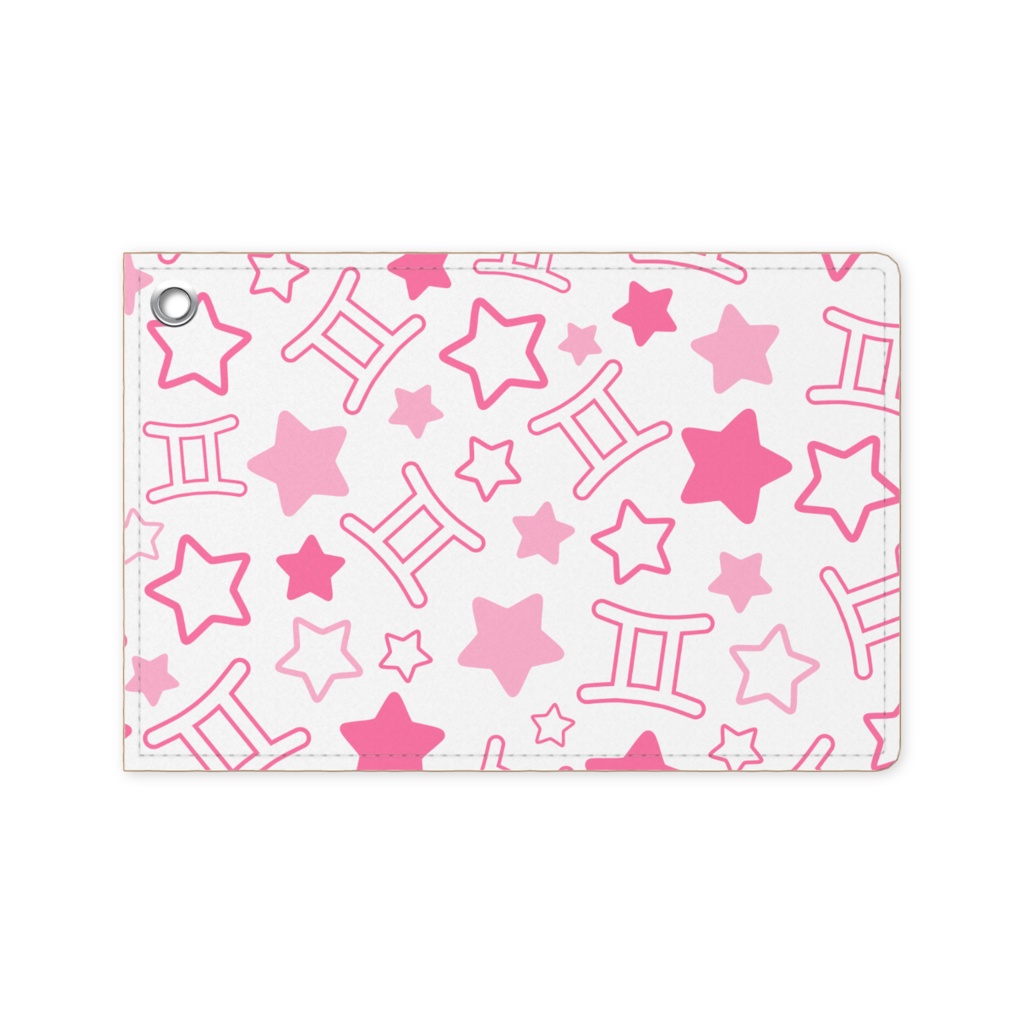 ピンク色のふたご座のパスケース