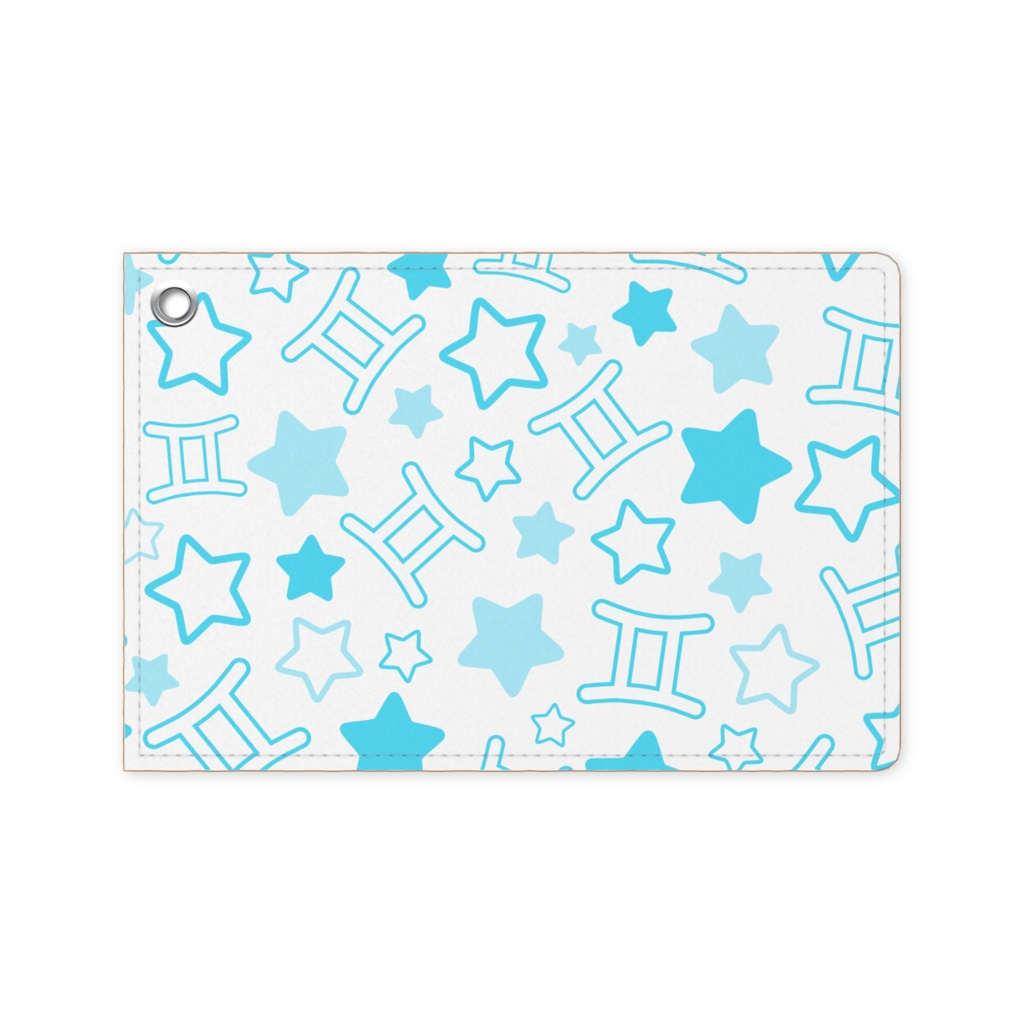 水色のふたご座のパスケース