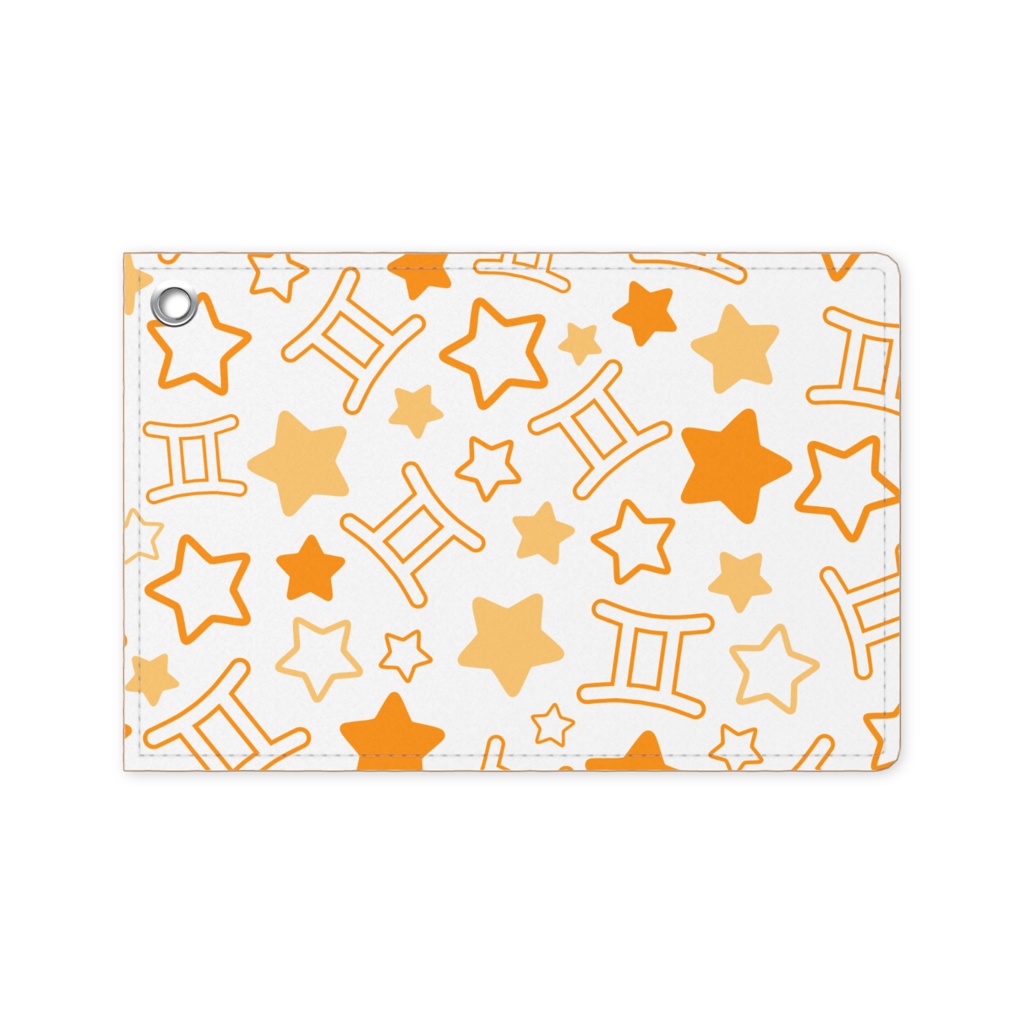 オレンジ色のふたご座のパスケース